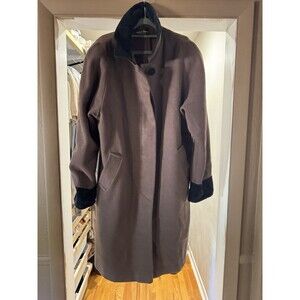 Xl Vintage Brown and Black Wool Coat Women’s Size 12